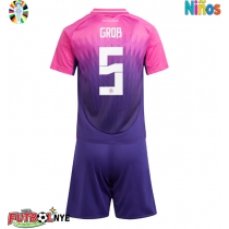 Camiseta Alemania Pascal Gross #5 Visitante Equipación para niños Eurocopa 2024 manga corta (+ pantalones cortos)